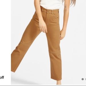 everlane carpenter pants, size 4, brown